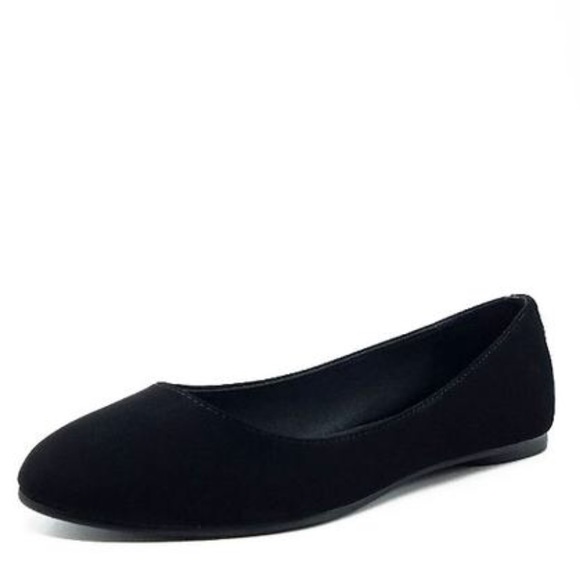Soda Kreme Black Round Toe Comfortable Ballet Flat - Picture 2 of 8